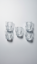 Crystal water glass with tapered silhouette