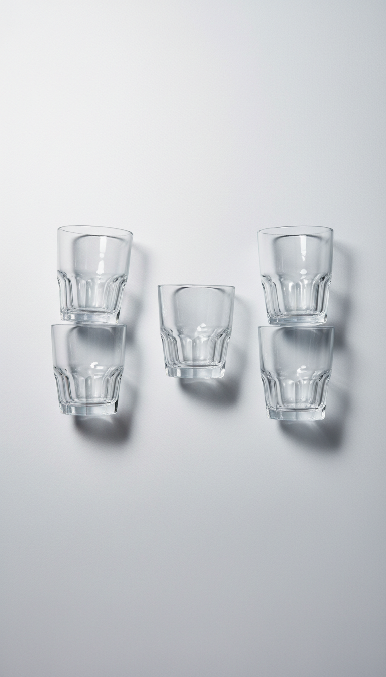 Crystal water glass with tapered silhouette
